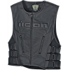 Vesta moto de piele Icon vest D3O, Rosu