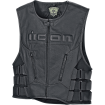 Vesta moto de piele Icon vest D3O, Rosu Vesta moto de piele Icon vest D3O, Rosu thumb