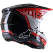Casca motocross Alpinestars sm5 beam, Gri/Rosu thumb