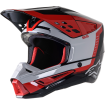 Casca motocross Alpinestars sm5 beam, Gri/Rosu thumb