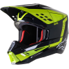 Casca motocross Alpinestars sm5 beam, Negru/Galben