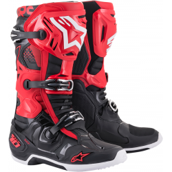 Cizme motocross Alpinestars tech 10, Rosu/Negru Cizme motocross Alpinestars tech 10, Rosu/Negru