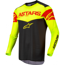 Bluza motocross Alpinestars fluid tripple S21, Negru/Galben Bluza motocross Alpinestars fluid tripple S21, Negru/Galben