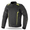 Geaca moto din textil 70 degrees touring Negru/Galben thumb