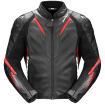Geaca moto de piele Spidi nkd-1, Negru/Rosu thumb