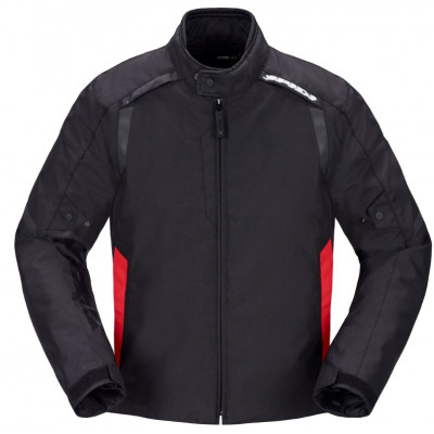 Geaca moto din textil Spidi tek h2out, Negru/Rosu