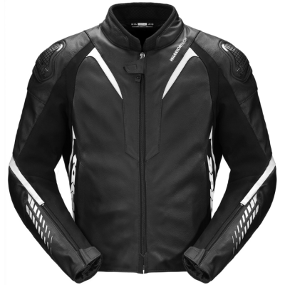 Geaca moto de piele Spidi nkd-1 Negru/Alb