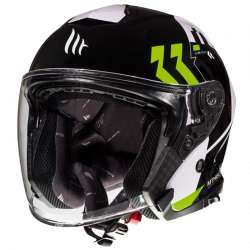 Casca pentru scuter MT thunder 3 venus A6 GLOSS pearl, Negru/Verde Casca pentru scuter MT thunder 3 venus A6 GLOSS pearl, Negru/Verde