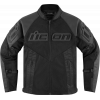Geaca moto Icon mesh AF leather ce rd, Negru