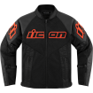 Geaca moto Icon mesh AF leather ce rd, Negru/Rosu Geaca moto Icon mesh AF leather ce rd, Negru/Rosu thumb