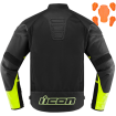 Geaca moto Icon contra2 Leather perforated, Negru/Galben thumb