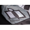 Geaca moto din textil Icon airform retro, Gri/Alb thumb