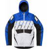 Geaca moto din textil Icon airform retro, Albastru/Alb