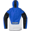 Geaca moto din textil Icon airform retro, Albastru/Alb thumb
