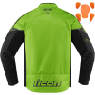 Geaca moto din textil Icon hooligan, Verde/Negre Geaca moto din textil Icon hooligan, Verde/Negre thumb
