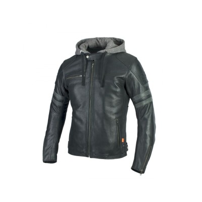 Geaca moto de piele Seca hornet II, Negru