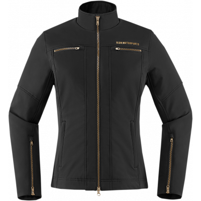 Geaca moto din textil pentru femei Icon hella2, Negru