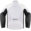 Geaca moto din textil Icon hooligan ce, Alb thumb