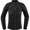Geaca moto din textil Icon contra2, Negru