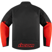 Geaca moto din textil Icon hooligan ce slayer, Negru/Rosu thumb