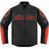 Geaca moto din textil Icon hooligan ce slayer, Negru/Rosu