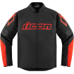 Geaca moto din textil Icon hooligan ce slayer, Negru/Rosu thumb
