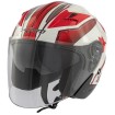 Casca pentru scuter Apro york, Alb/Rosu thumb
