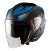 Casca pentru scuter Apro york matt, Negru/Albastru Casca pentru scuter Apro york matt, Negru/Albastru thumb