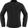 Geaca moto din textil pentru femei Icon mesh af, Negru