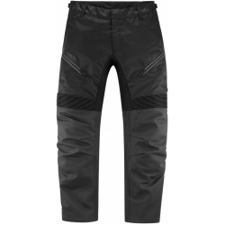 Pantaloni moto Icon contra2 leather, Negru