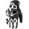 Manusi moto de piele Icon hypersport short, Negru/Alb