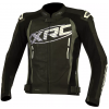 Geaca moto de piele XRC HADERG, Negru/Alb
