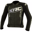 Geaca moto de piele XRC HADERG, Negru/Alb thumb