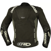 Geaca moto de piele XRC HADERG, Negru/Alb thumb