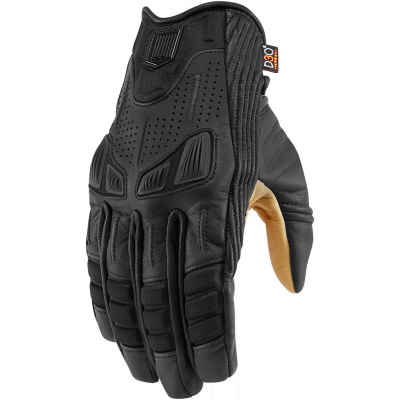 Manusi moto de piele Icon 1000 axys, Negru