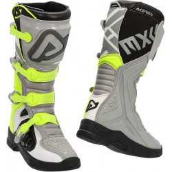 Cizme motocross Acerbis x-team, Gri/Galben fluo Cizme motocross Acerbis x-team, Gri/Galben fluo