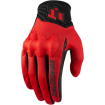 Manusi moto din textil Icon Anthem 2, Rosu/Negru Manusi moto din textil Icon Anthem 2, Rosu/Negru thumb