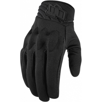 Manusi moto din textil Icon Anthem 2, Negru
