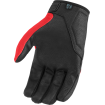 Manusi moto Icon hooligan ce, Rosu/Negru Manusi moto Icon hooligan ce, Rosu/Negru thumb