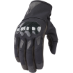 Manusi moto de piele stormhawk, Negru thumb