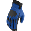 Manusi moto Icon hooligan ce, Albastru/Negru Manusi moto Icon hooligan ce, Albastru/Negru thumb