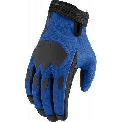 Manusi moto Icon hooligan ce, Albastru/Negru