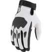 Manusi moto Icon hooligan ce, Alb/Negru thumb