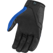 Manusi moto Icon hooligan ce, Albastru/Negru Manusi moto Icon hooligan ce, Albastru/Negru thumb
