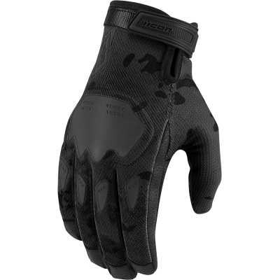 Manusi moto Icon hooligan ce camo, Negru Manusi moto Icon hooligan ce camo, Negru