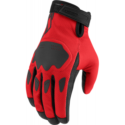 Manusi moto Icon hooligan ce, Rosu/Negru