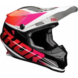 Casca motocross Thor sector fader, Negru/Roz/Portocaliu Casca motocross Thor sector fader, Negru/Roz/Portocaliu
