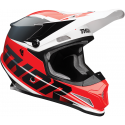 Casca motocross Thor sector fader, Rosu/Negru Casca motocross Thor sector fader, Rosu/Negru