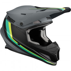 Casca motocross Thor sector runner, Gri/Verde
