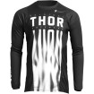 Bluza motocross Thor pulse vapor, Negru/Alb thumb